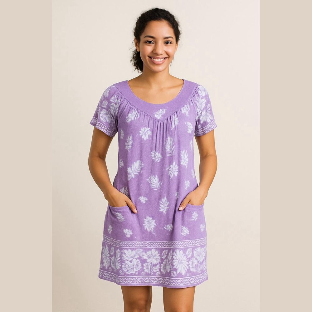 EKOUAER Women's Dress Size Small Purple Floral
